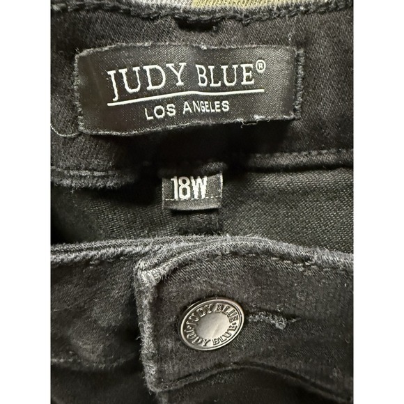 Judy Blue Jogger Jeans Women's 18W Black Stretch Denim (missing drawstring) - Picture 4 of 12